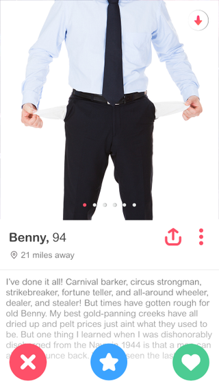 Illustration for article titled Tinder Fail: 7 Profile Photos Of Men Frowning And Pulling Out Their Empty Pockets That We Are Definitely Swiping Left On